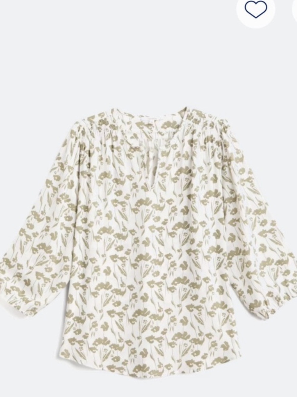 Monday Fun Kinny Split Neck Smocked Shoulder Blouse